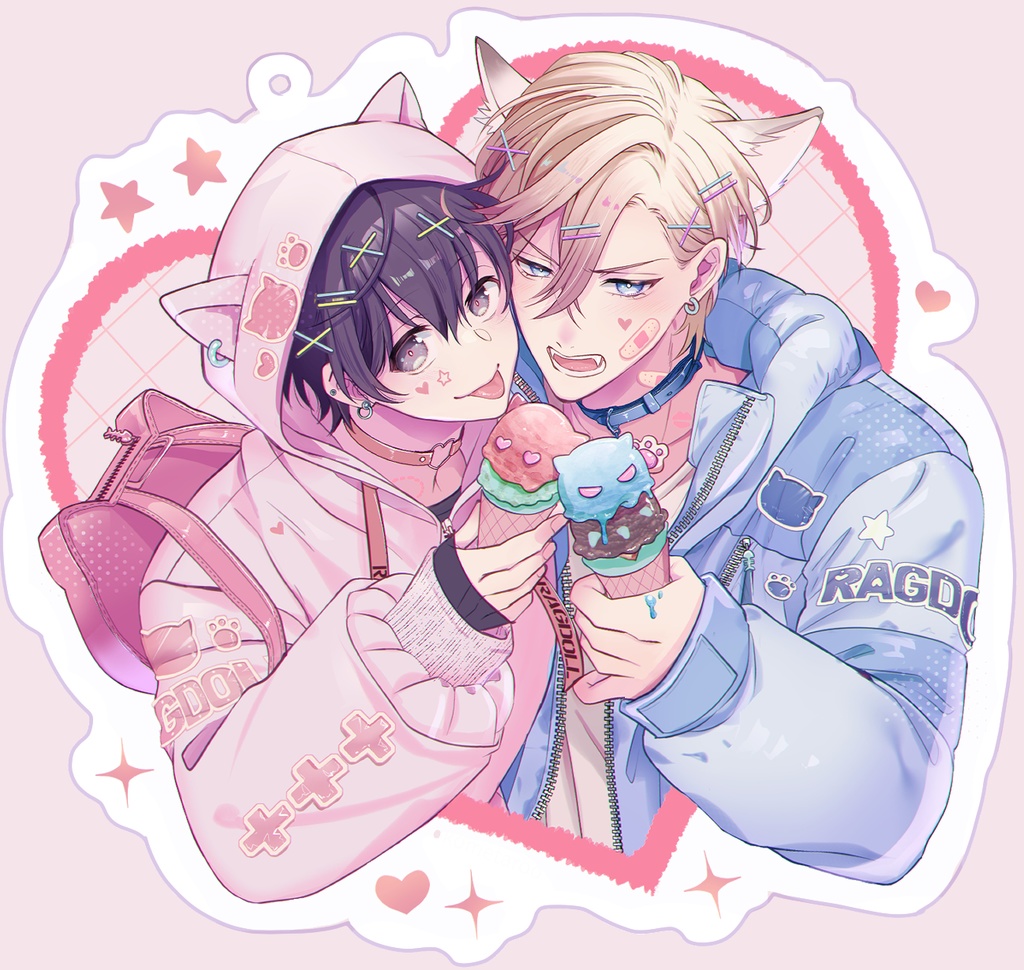 ♡楽透オーロラアクキー♡