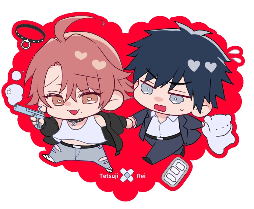 ♡鉄二＆玲オーロラアクキー♡