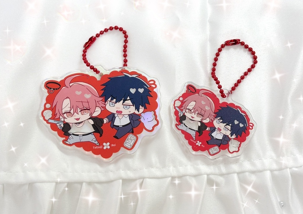 ♡鉄二&玲オーロラアクキー♡