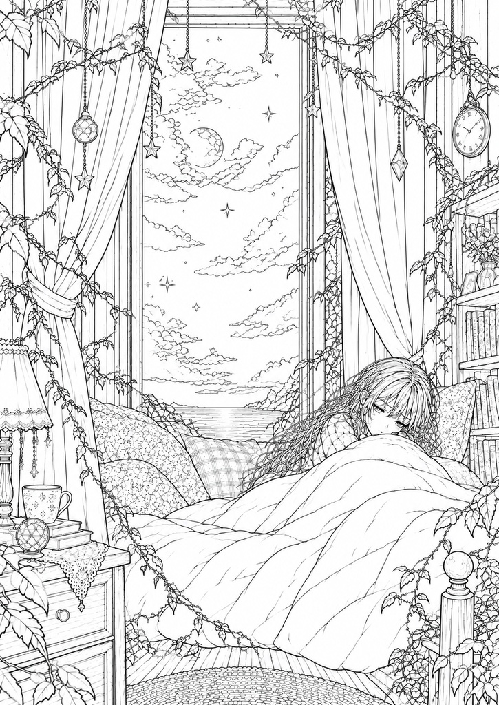「休んでいい」|疲れた大人のための塗り絵