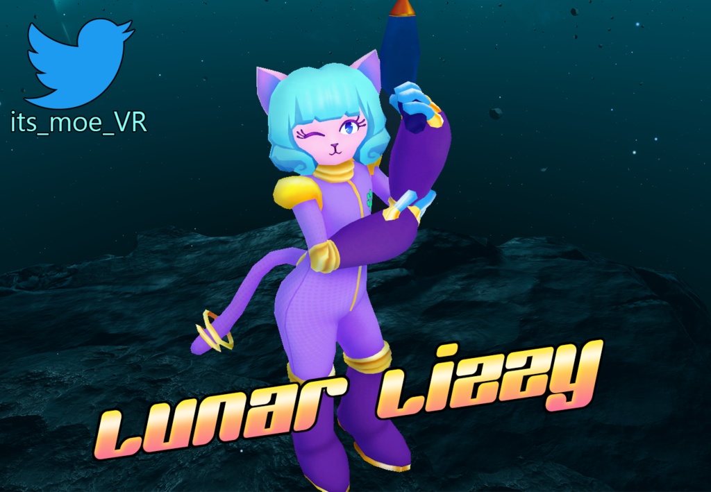 【ルナリジー (Lunar Lizzy)】「PCVR/QUEST アバター AVATAR」►FaceTracking/VRCFT Ready◄ On Sale for VKET!