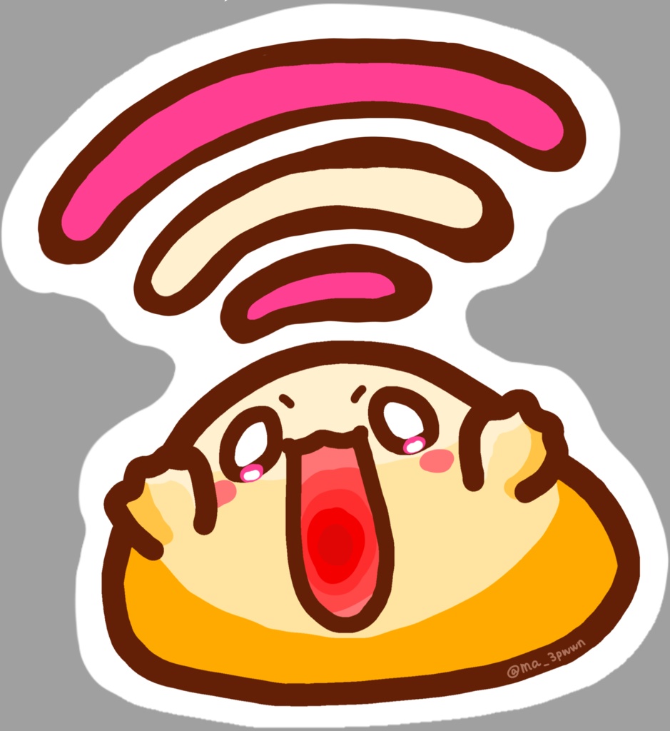 ぱわわん防水ダイカットステッカー(初期印刷)