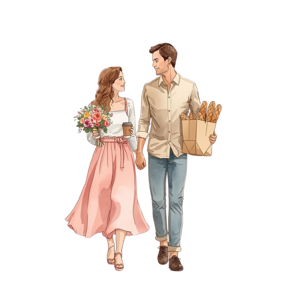 【マルシェ(買い物)シリーズ】マルシェ クリップアート素材(全10点/PNG/背景透過)