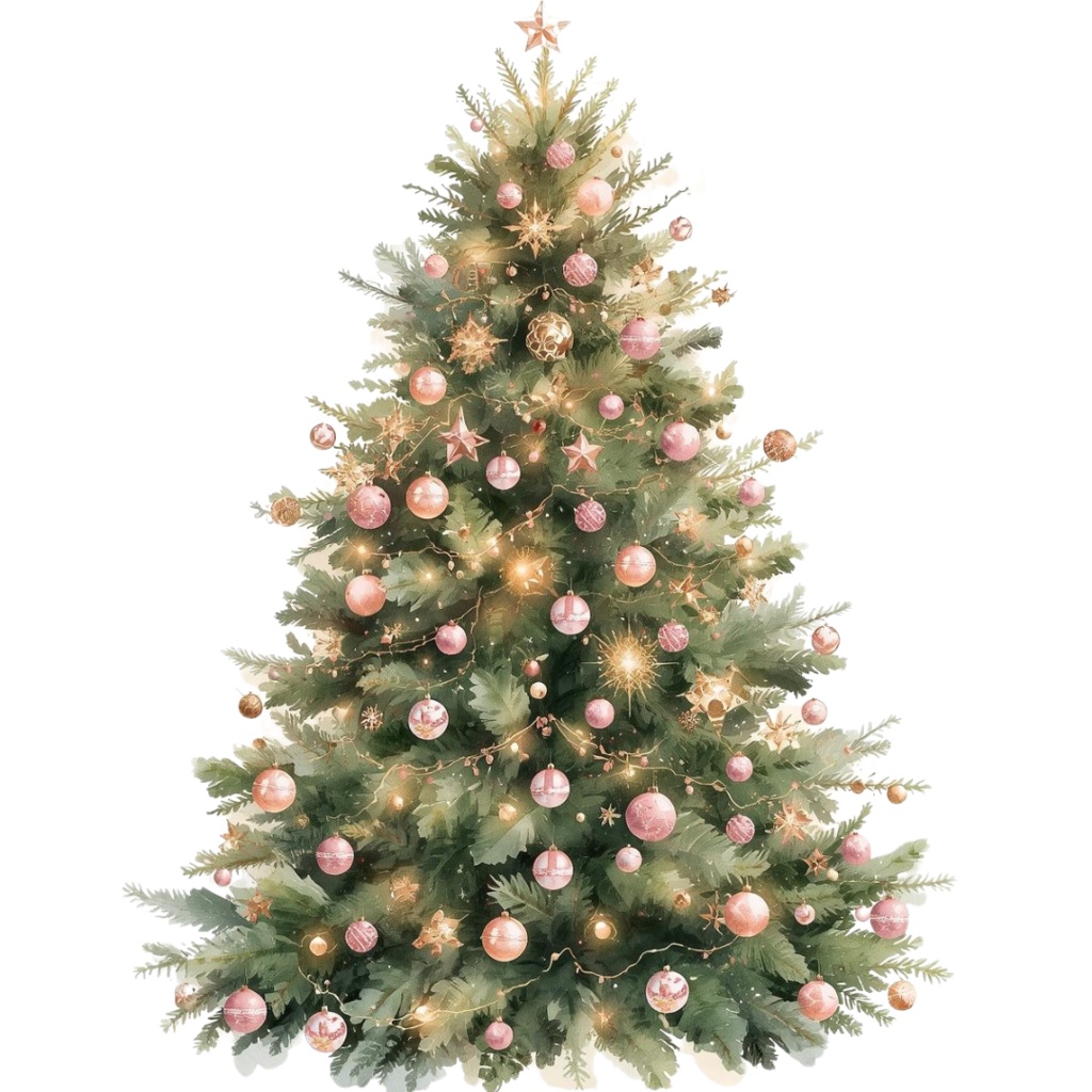 【大人かわいいクリスマスパティーシリーズ】クリップアート素材(全12点/PNG/背景透過)