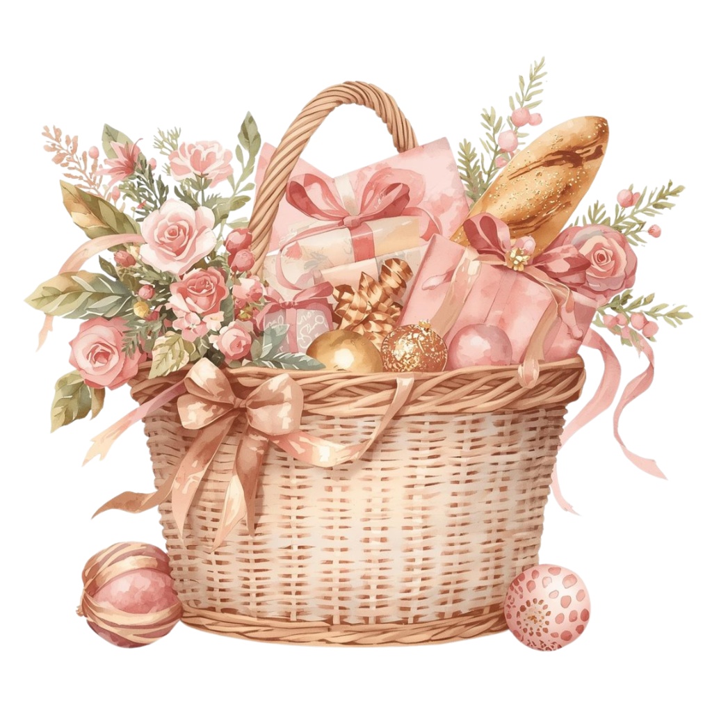 【大人かわいいクリスマスパティーシリーズ】クリップアート素材(全12点/PNG/背景透過)