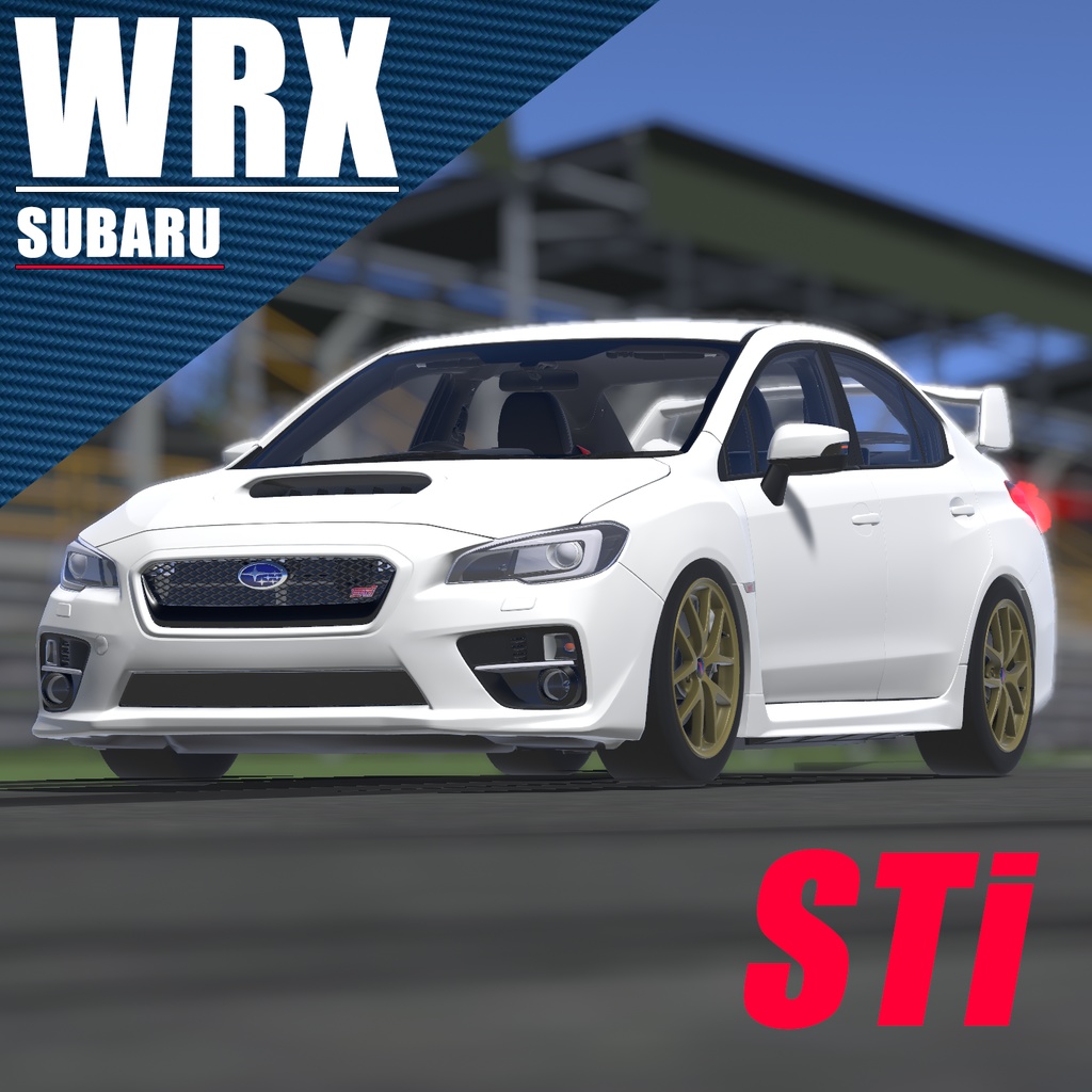 【車/saccflight対応/走行可能車両】 Subaru-WRX-Sti-2019 【VRChat想定】