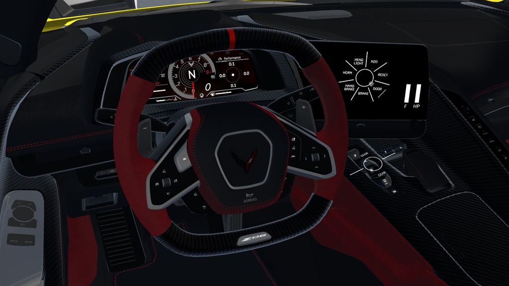 【車/saccflight対応/走行可能車両】C0RRVETTE-C8-Z06 ZR1 【VRChat想定】