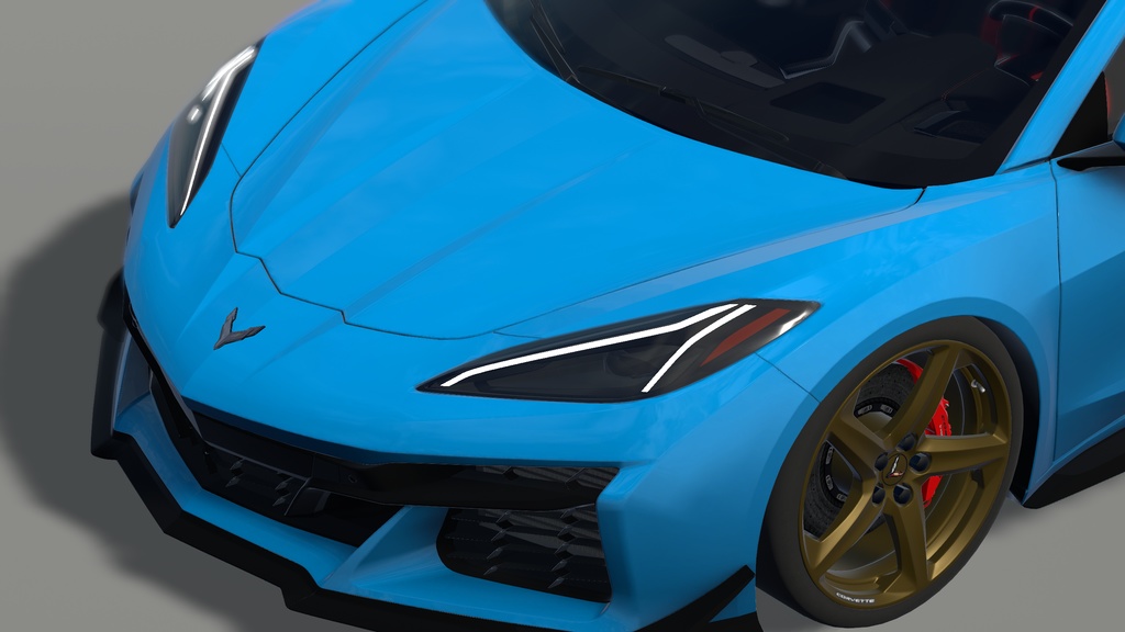 【車/saccflight対応/走行可能車両】C0RRVETTE-C8-Z06 ZR1 【VRChat想定】