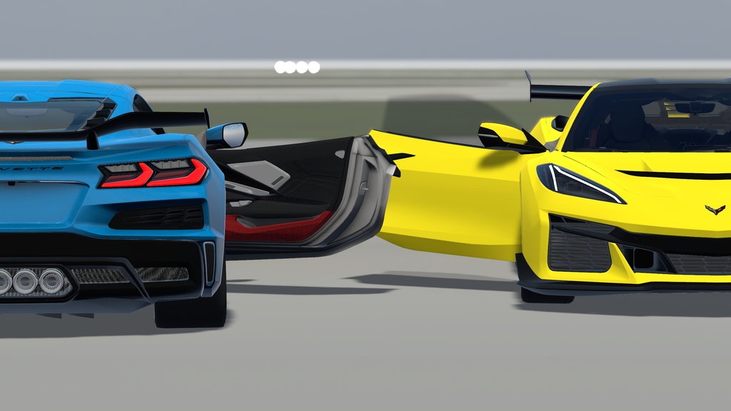 【車/saccflight対応/走行可能車両】C0RRVETTE-C8-Z06 ZR1 【VRChat想定】