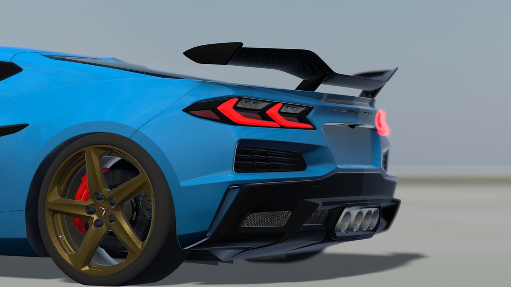 【車/saccflight対応/走行可能車両】C0RRVETTE-C8-Z06 ZR1 【VRChat想定】