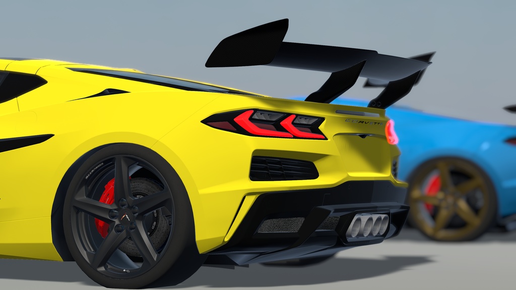 【車/saccflight対応/走行可能車両】C0RRVETTE-C8-Z06 ZR1 【VRChat想定】