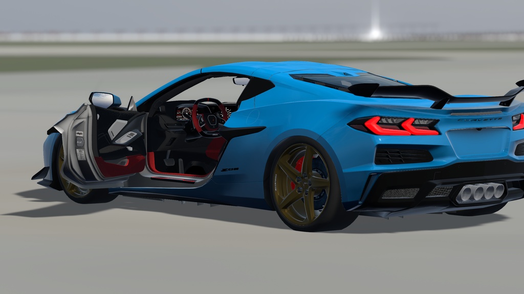 【車/saccflight対応/走行可能車両】C0RRVETTE-C8-Z06 ZR1 【VRChat想定】