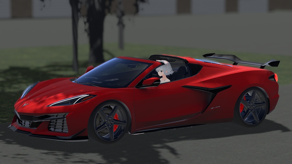 【車/saccflight対応/走行可能車両】C0RRVETTE-C8-Z06 ZR1 【VRChat想定】