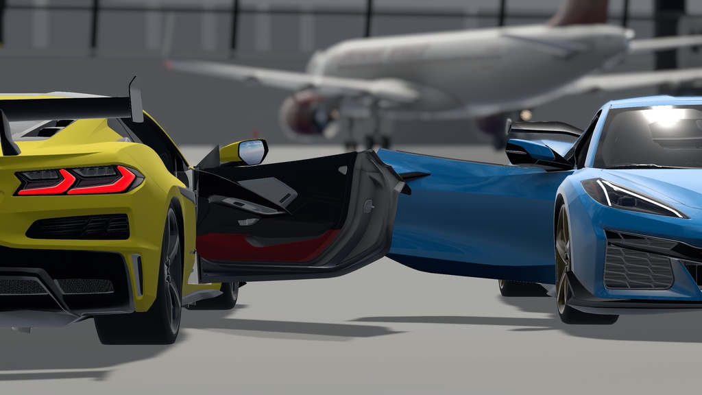 【車/saccflight対応/走行可能車両】C0RRVETTE-C8-Z06 ZR1 【VRChat想定】