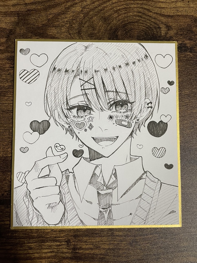 オリジナル色紙(はーと)