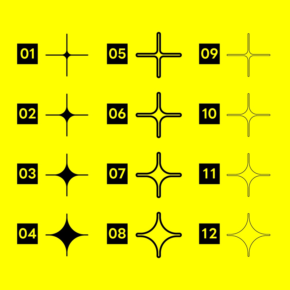 【フリー素材】幾何学模様:星素材