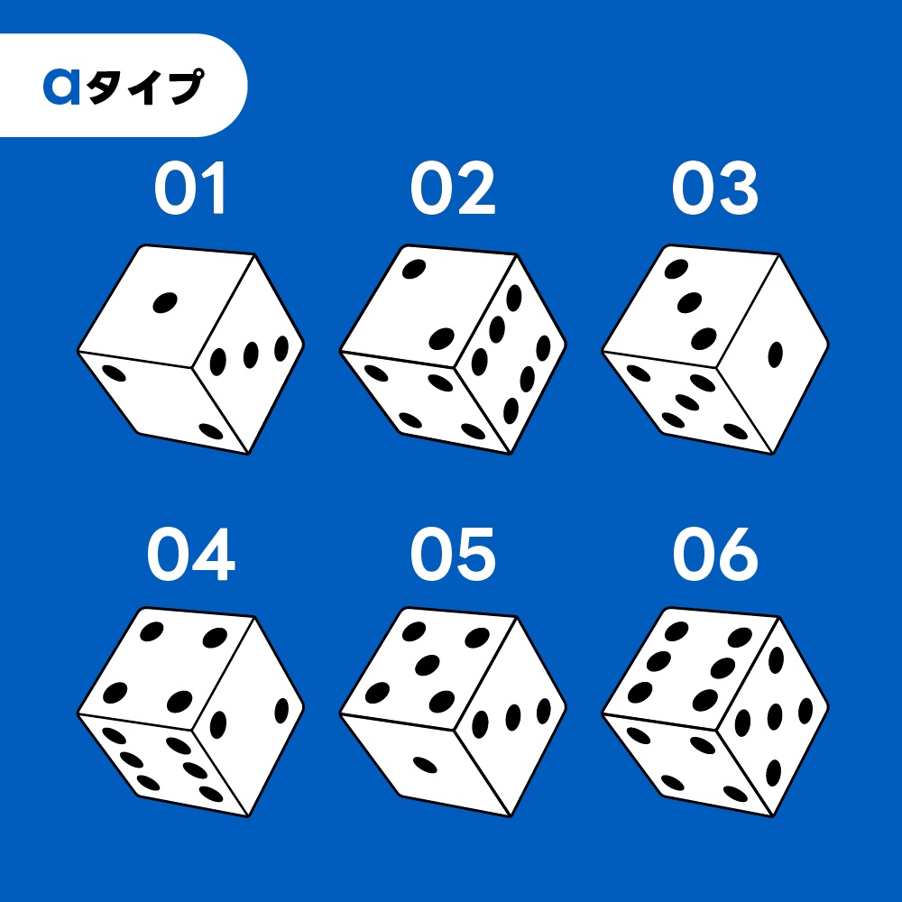 【フリー素材】サイコロ素材