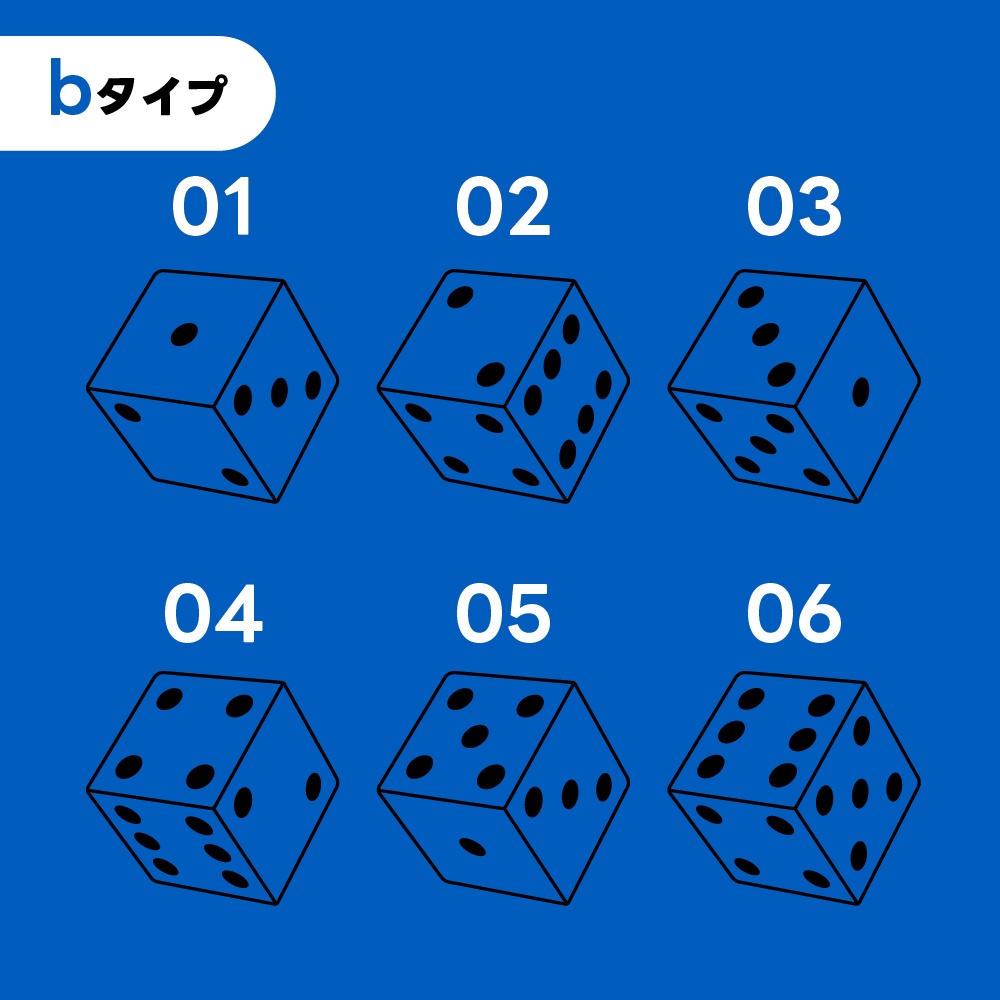 【フリー素材】サイコロ素材