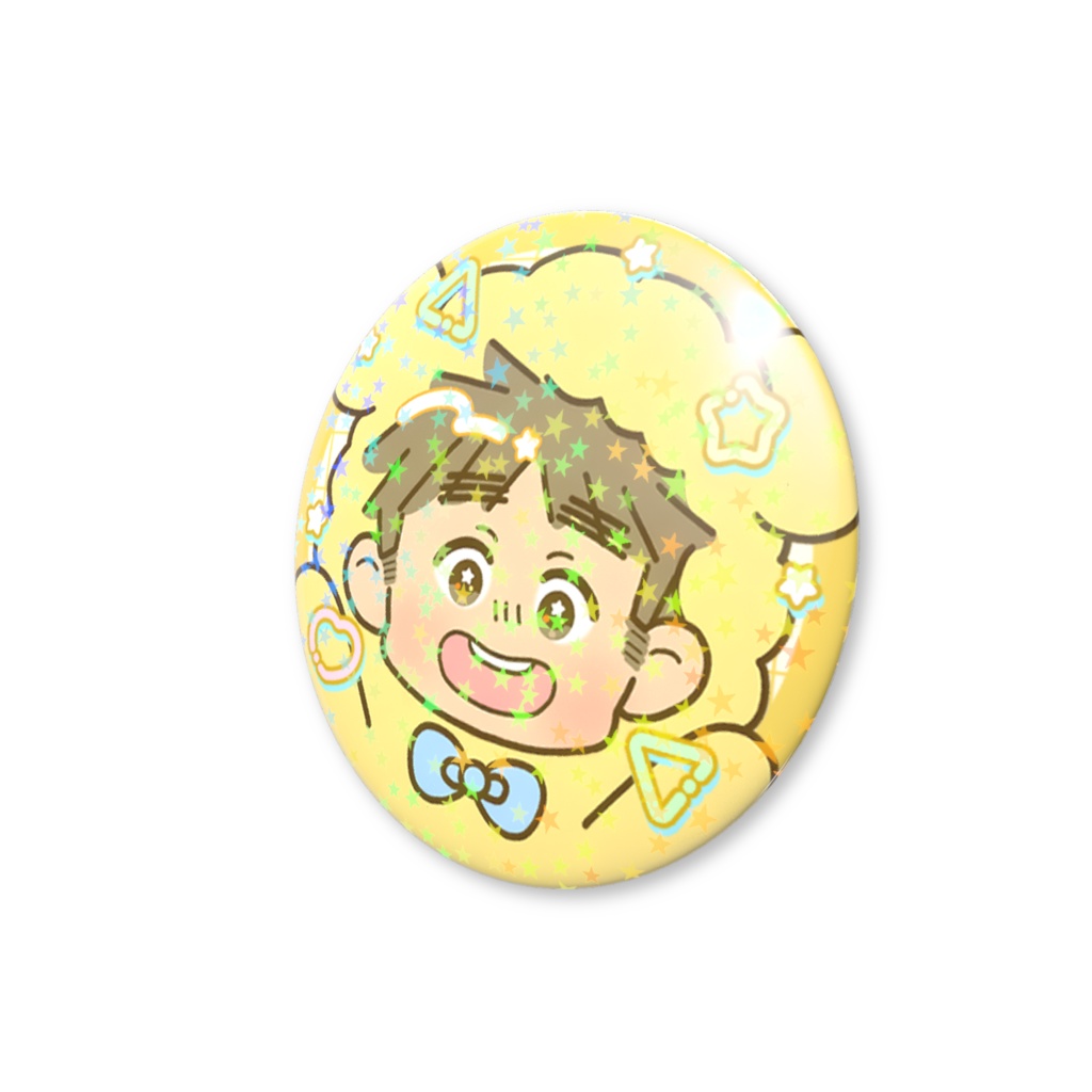 【茂丸】キラキラ缶バッジ