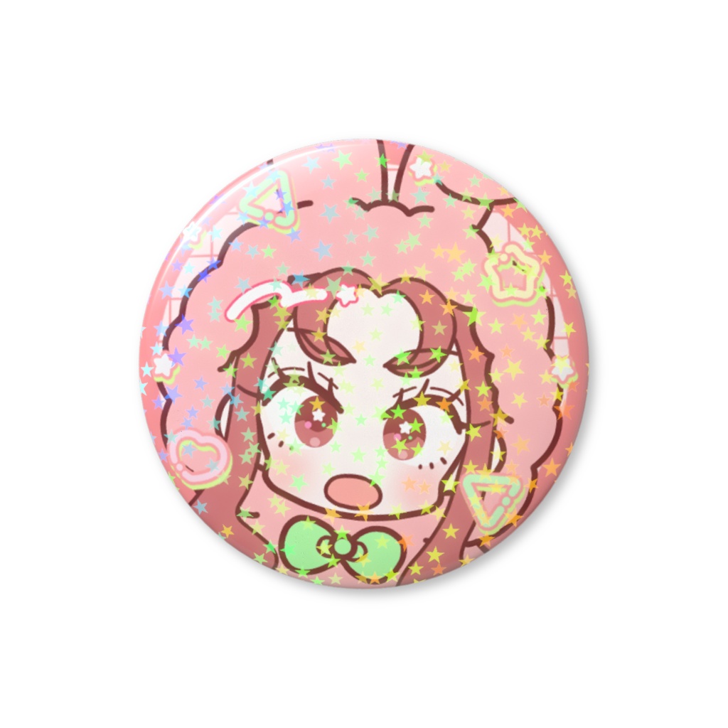 【明留】キラキラ缶バッジ