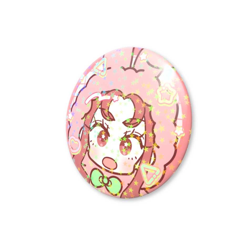 【明留】キラキラ缶バッジ