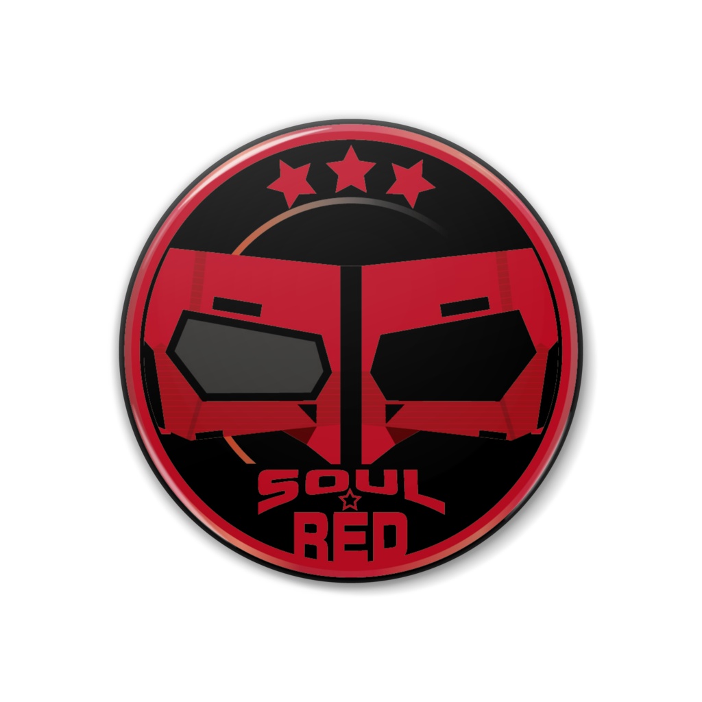 SOUL☆RED!!缶バッチ BLACK