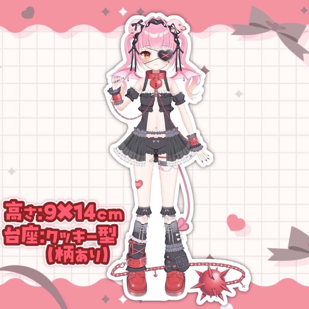 【4/19迄 受注販売】百々牙こよい♡4周年&新衣装記念グッズ アクリルスタンド/黒