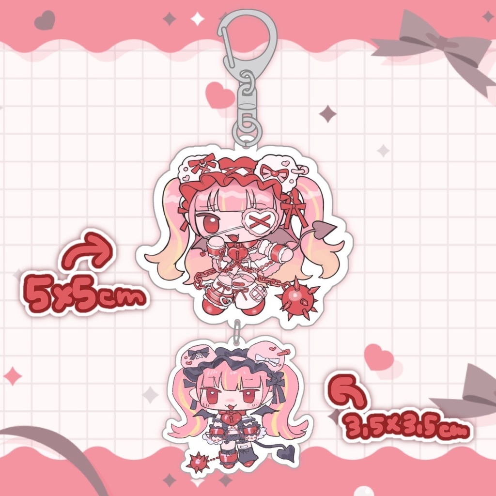 【4/19迄 受注販売】百々牙こよい♡4周年&新衣装記念グッズ ミニももが連結アクリルキーホルダー