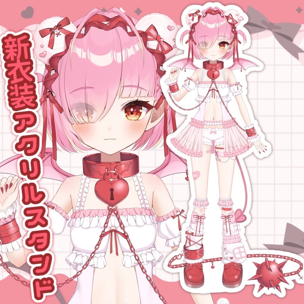 【4/19迄 受注販売】百々牙こよい♡4周年&新衣装記念グッズ アクリルスタンド/白