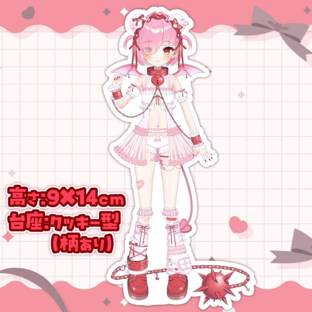 【4/19迄 受注販売】百々牙こよい♡4周年&新衣装記念グッズ アクリルスタンド/白