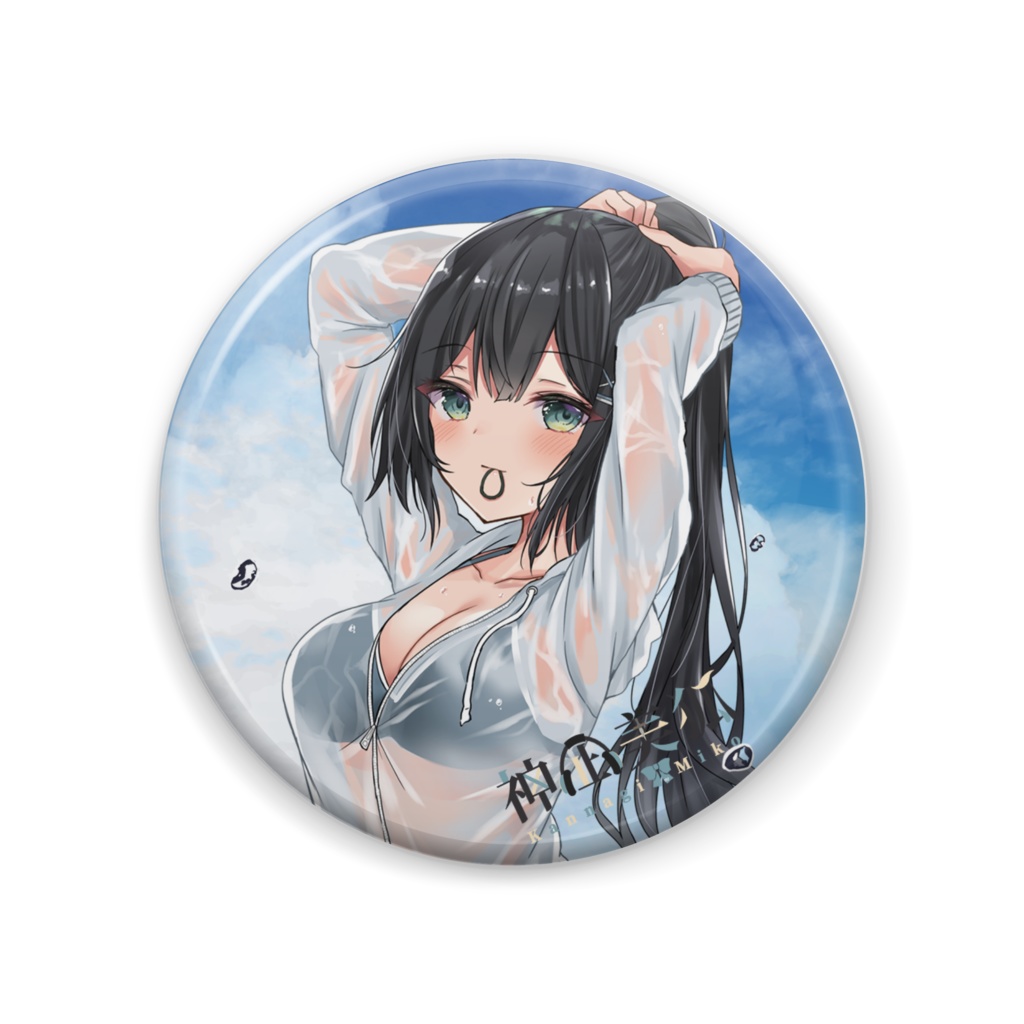 神凪美狐 水着缶バッチ