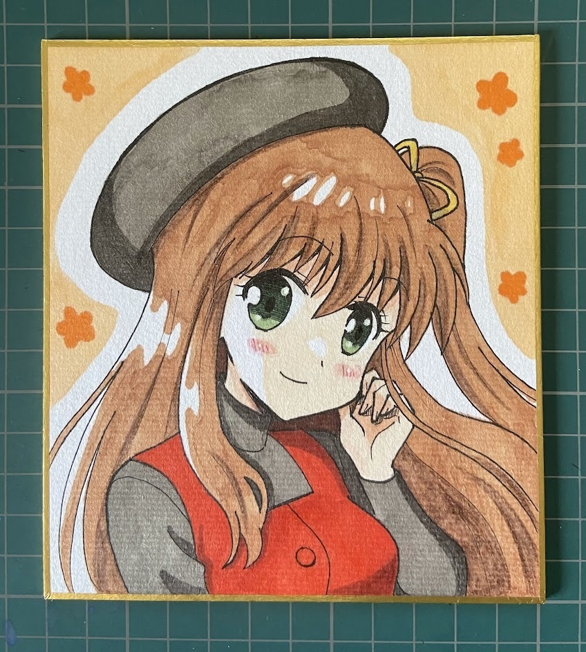 豆色紙【手描きイラスト】01