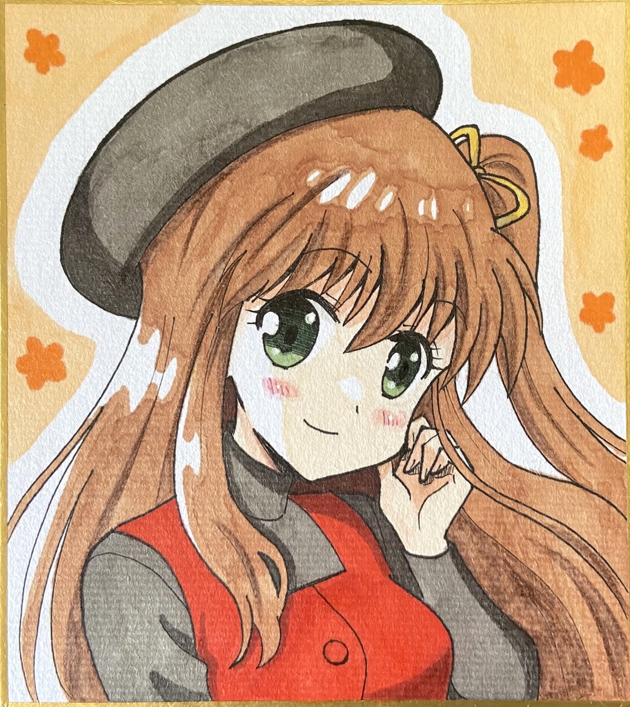 豆色紙【手描きイラスト】01