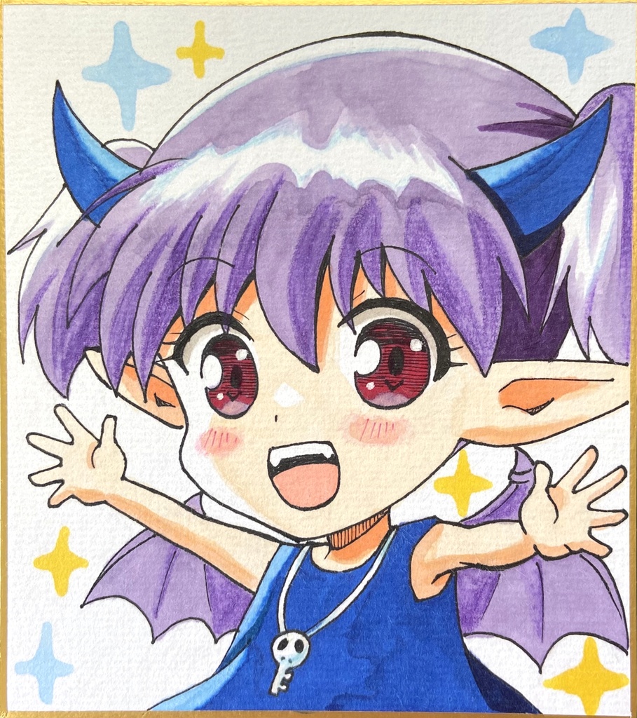 ミニ色紙【手描きイラスト】02