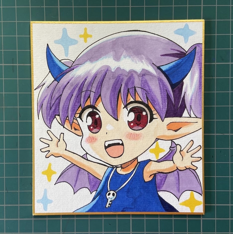 ミニ色紙【手描きイラスト】02