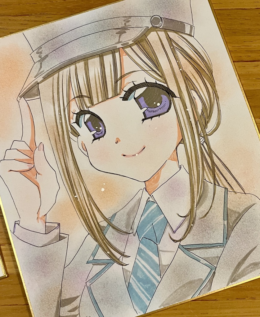 5/3(日)21時オープン【鉄道むすめ】色紙原画【白井まきの・五香たかね・村上とよか・石山ともか】
