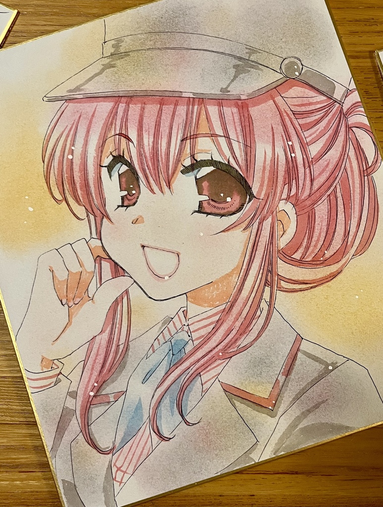 5/3(日)21時オープン【鉄道むすめ】色紙原画【白井まきの・五香たかね・村上とよか・石山ともか】