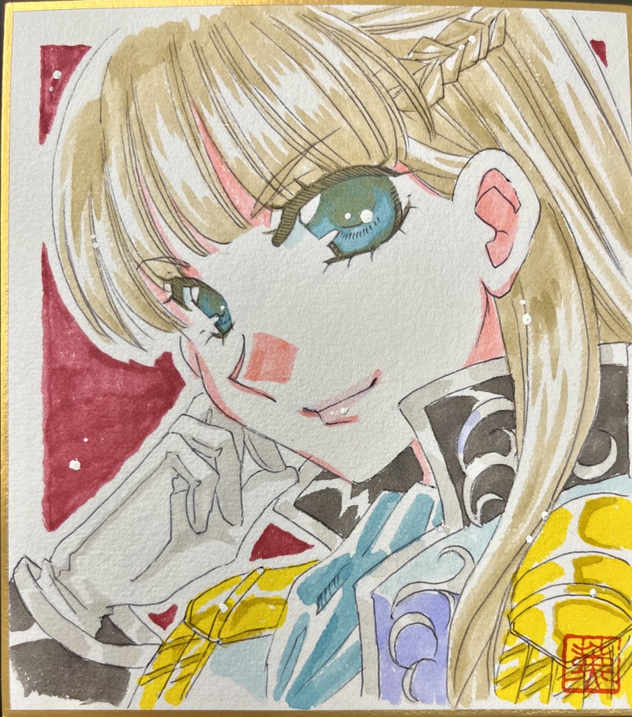 【’80’90アニメ】色紙原画【クリィミーマミ、ギャラクシーエンジェル、ガンダムW】
