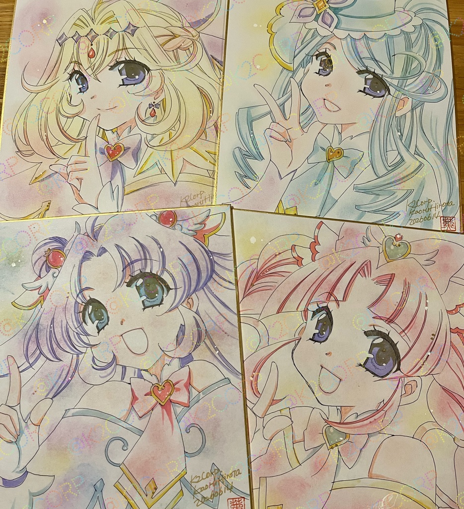 【名探偵ﾌﾟﾘｷｭｱ】色紙原画【中ｻｲｽﾞ/BOOTH特典ﾎﾟｽｶ付】