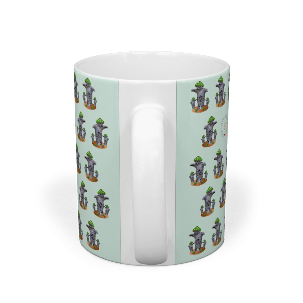 【受注生産】ユキヒョウマグカップ<キノコダラケグリーンver.>