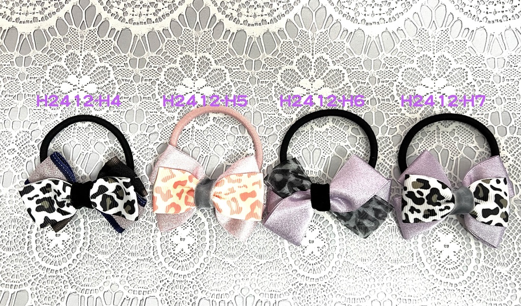 【2024/12月新作】おしゃれユキヒョウ柄ヘアゴム 7種