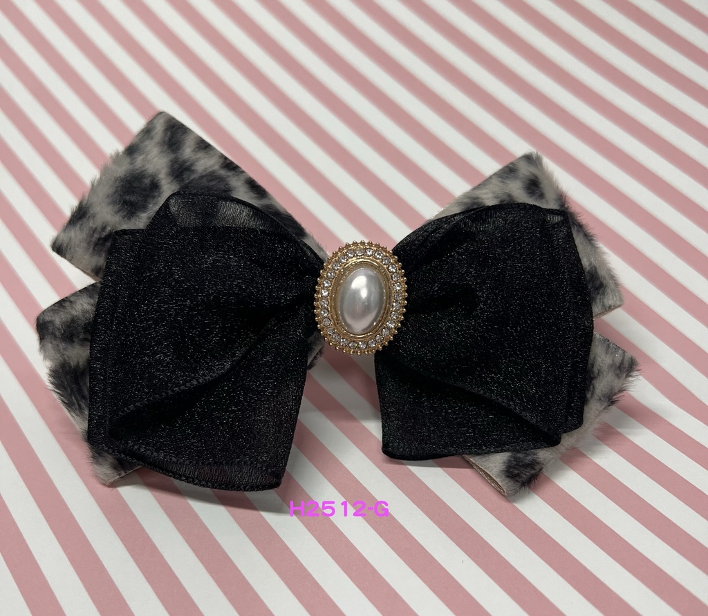 【2025年12月新作】ユキヒョウ柄ヘアアクセサリー7種<バレッタ>