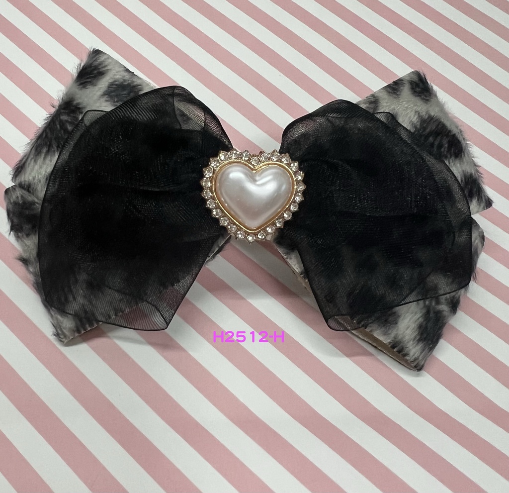 【2025年12月新作】ユキヒョウ柄ヘアアクセサリー7種<バレッタ>