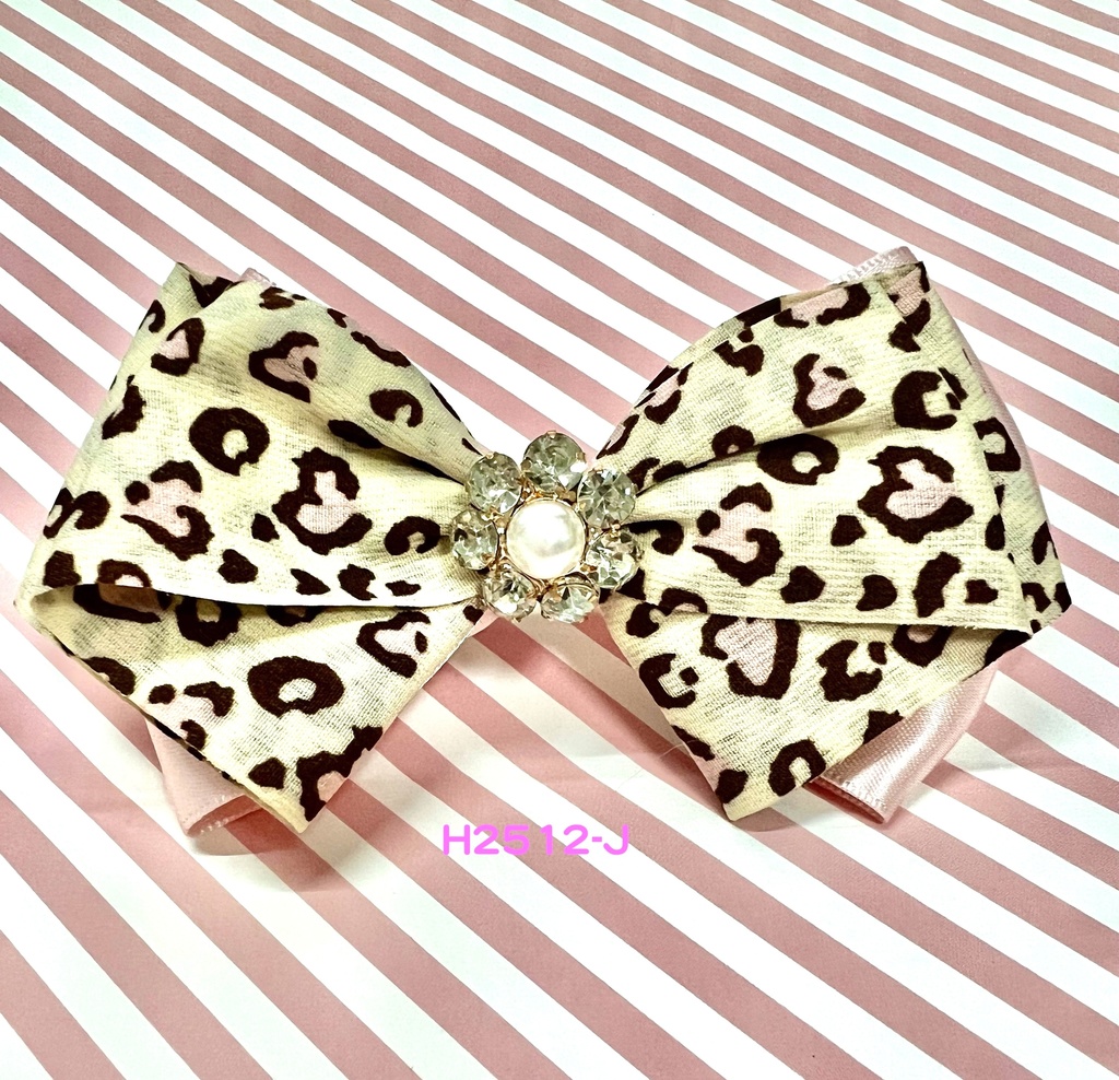 【2025年12月新作】ユキヒョウ柄ヘアアクセサリー7種<バレッタ>