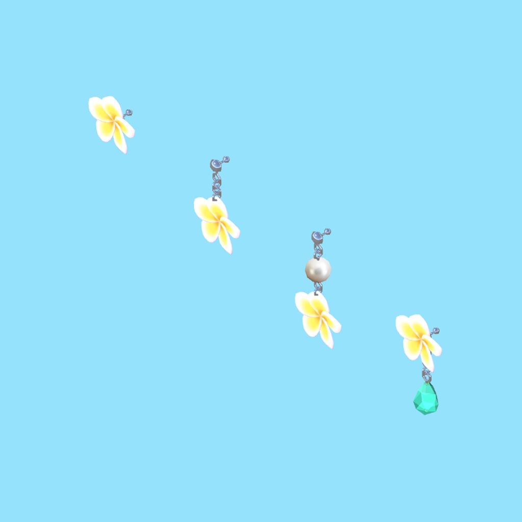 プルメリアのアクセサリー【VRChat想定】