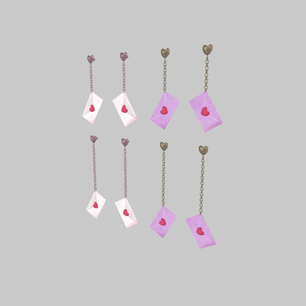 ラブレターのイヤリング【VRChat想定】