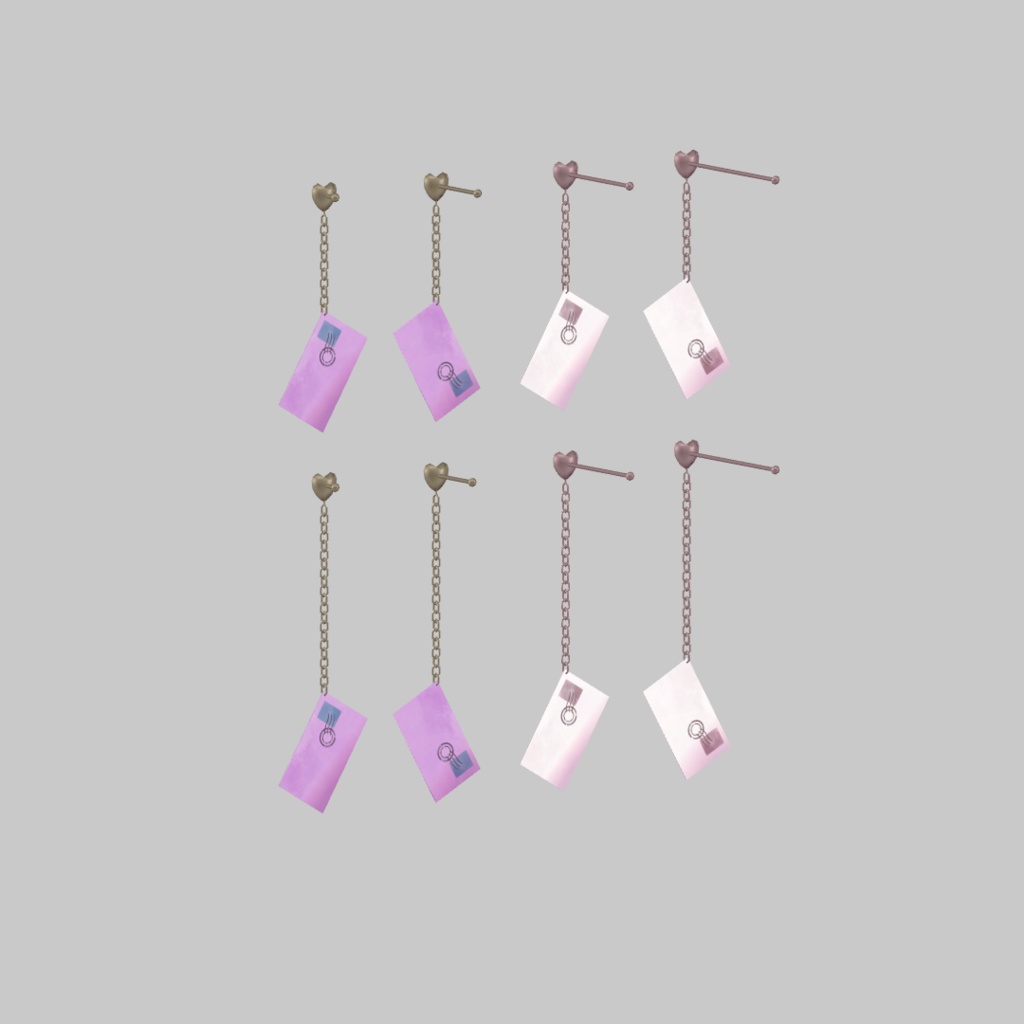 ラブレターのイヤリング【VRChat想定】