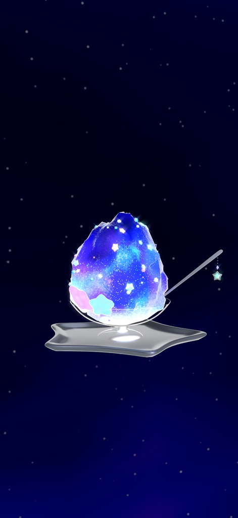 【無料スマホ壁紙】星降るかきごおり