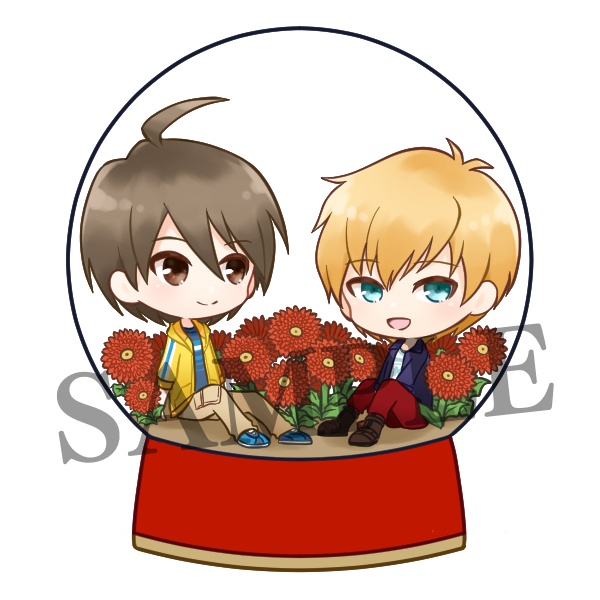 【ユウグレ】スノードーム風アクリルキーホルダー