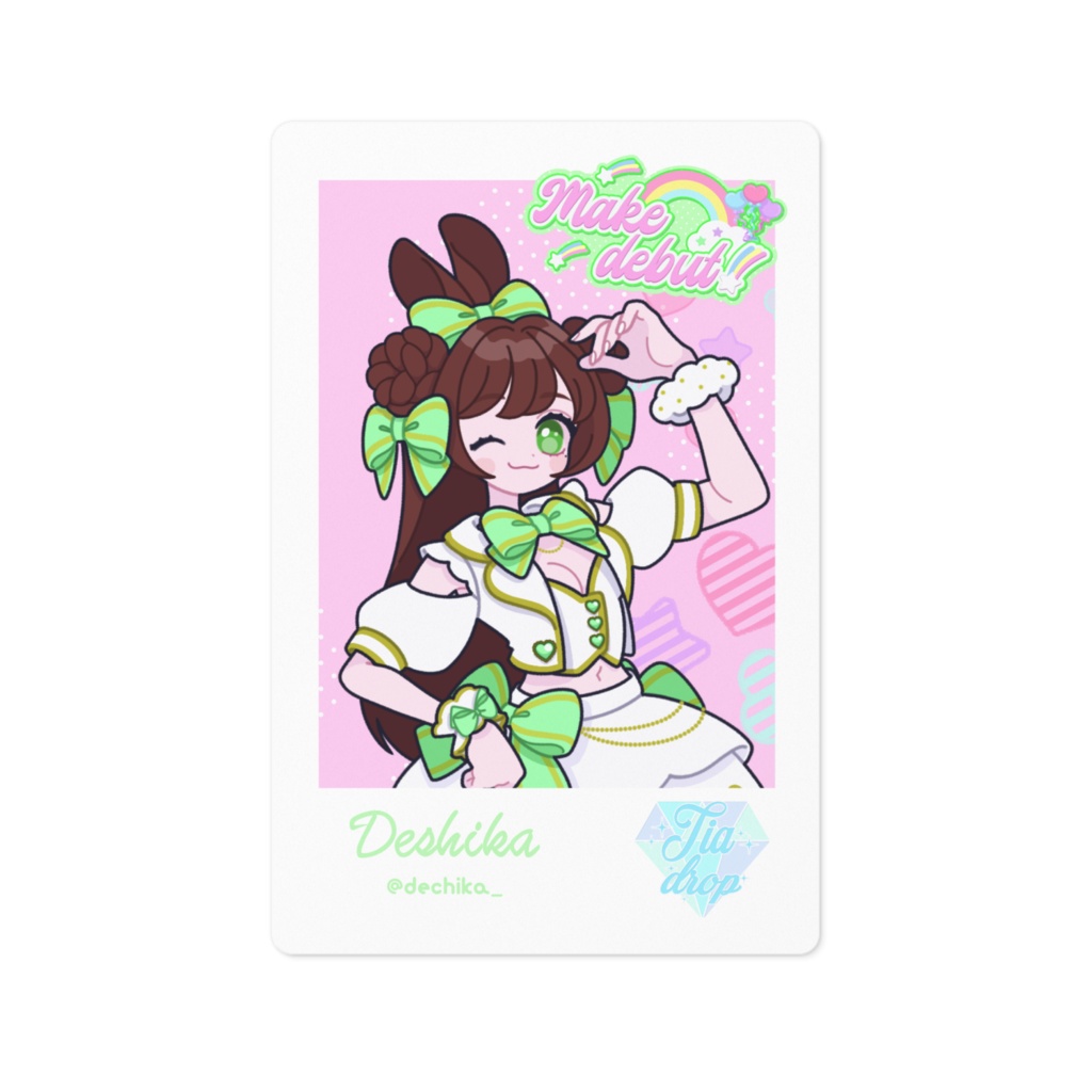 でちか チェキ風ステッカー Make debut! ver.